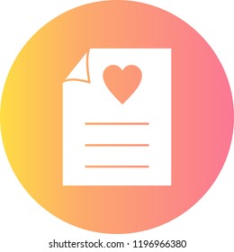 wish list Gradient Glyph Circle Icon 