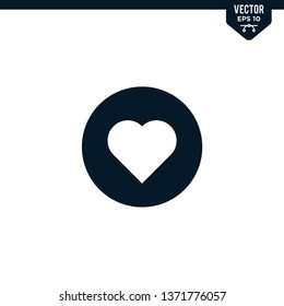 Wish list icon collection in glyph style, solid color vector