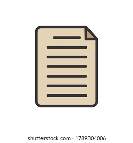 Wish list icon. Color vector icon.