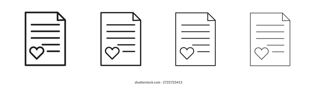 Concepto de icono de lista de deseos. Símbolo de línea delgada. Vector de estilo de contorno simple