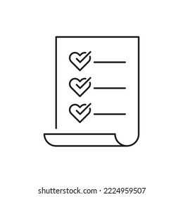 Wish List Icon design. isolated on white background. vector illustration