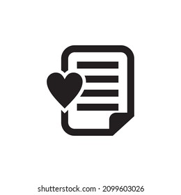 Wish list icon isolated on white background.
