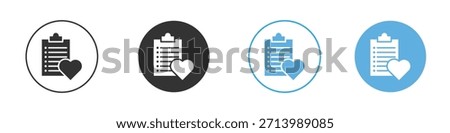 Wish list icon Logo Template Design set