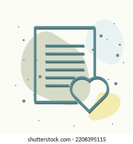 Wish list icon on multicolored background. Layers grouped for easy editing illustration. For your design.