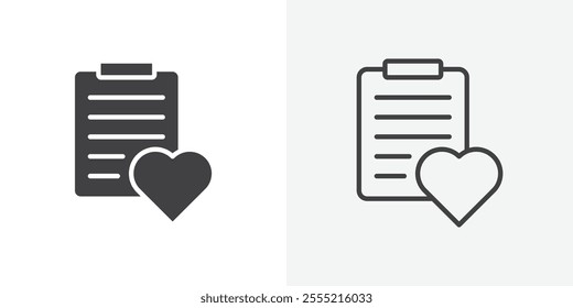 Wish list icon. outlined vector style.