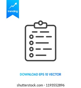 Wish list icon in simple outline design. creative ui symbol.EPS10 vector illustration.