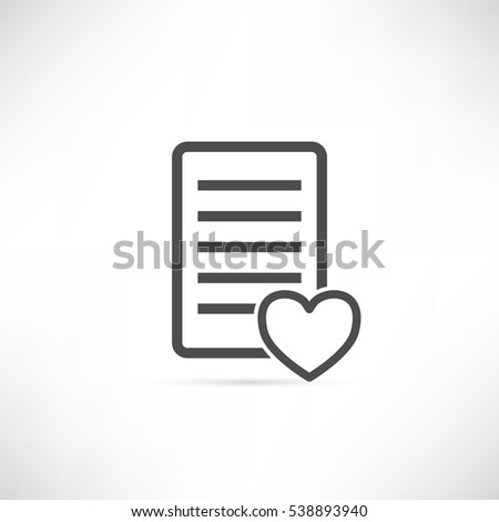 Wish list icon in simple outline design.  creative ui symbol.EPS10 vector illustration.