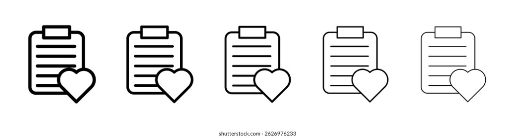 Wish list icon Simple thin line flat symbol