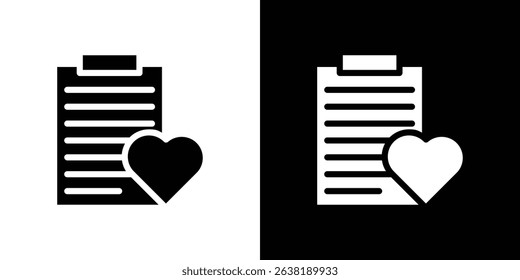 Wish list icon in solid flat trendy design style.