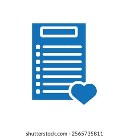 Wish list icon Thin line illustration set