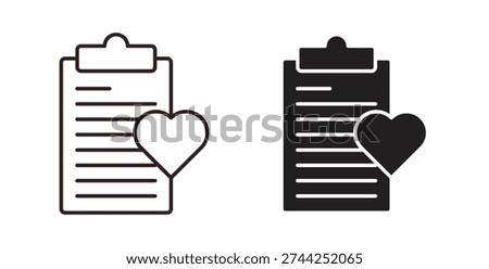 Wish list icon vector Illustration logo template pack