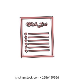 Icono de icono de lista vectorial sobre el estilo de dibujos animados sobre fondo aislado blanco.