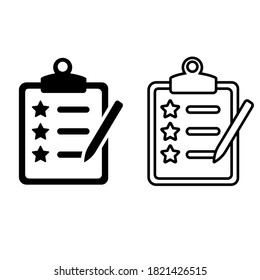 Wish List icon vector set. achievement illustration sign collection. check list symbol.
