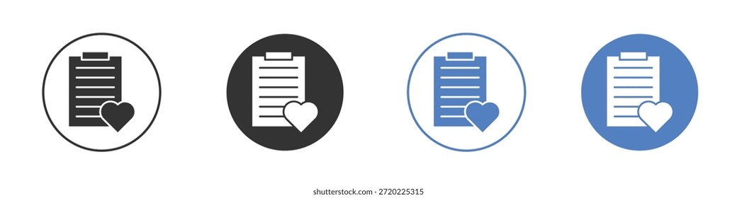 Icono de la lista de deseos para el Diseño web. pixel