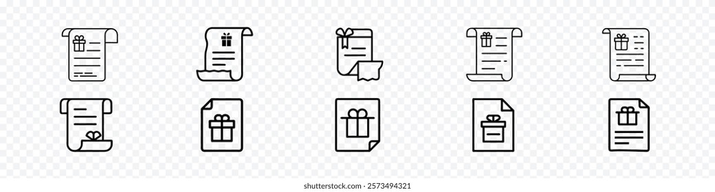 Wish list icon, Write Wish List line icon. Wish list thin line vector icon, Gift list linear icon.