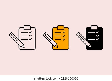 símbolo de iconos de lista de deseos elementos vectores para web infográfica