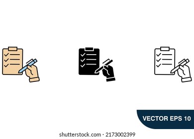 wish list icons  symbol vector elements for infographic web