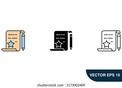 wish list icons  symbol vector elements for infographic web