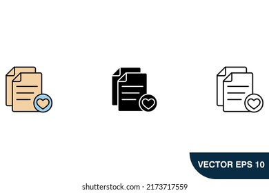 wish list icons  symbol vector elements for infographic web