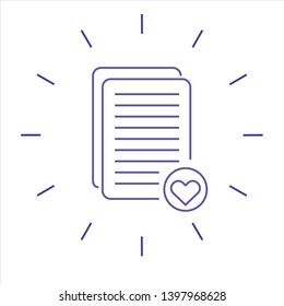 wish list line icon,vector best line icon.