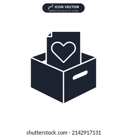 wish list package icon symbol template for graphic and web design collection logo vector illustration