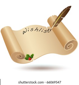 Wish list for Santa vector