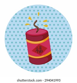 " Wish spring comes" Chinese firecrackers theme elements