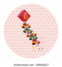 " Wish spring comes" Chinese firecrackers theme elements
