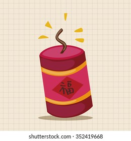 " Wish spring comes" Chinese firecrackers theme elements