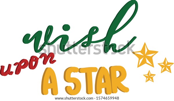 Wish Upon Star Best Christmas Quotes Stock Vector Royalty Free 1574659948