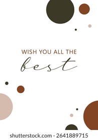Wish you all the best card abstract
