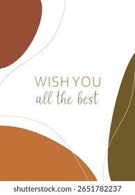 Wish you all the best card abstract