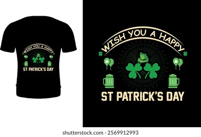 Wish you a happy ST Patrick's day t shirt design