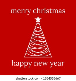I Wish You A Merry Christmas And Happy New Year Vintage Background With Typography. Vector illustration.