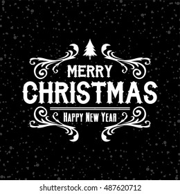 wish you merry christmas text theme vector art illustration