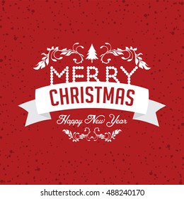 wish you merry christmas text theme vector art illustration