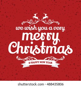 wish you merry christmas text theme vector art illustration