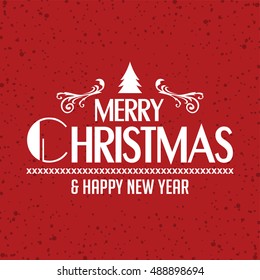 wish you merry christmas text theme vector art illustration