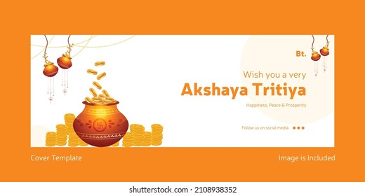Wish you a very happy Akshaya Tritiya cover design.