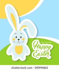 Wish You a Very Happy Easter. Vector illustration