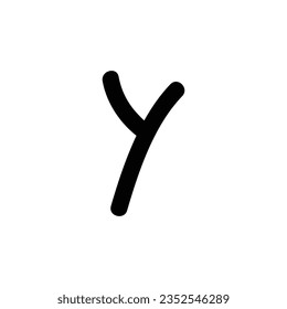 Wishbone icon. Simple style bet company poster background symbol. Bet brand logo design element. Wishbone t-shirt printing. Vector for sticker.