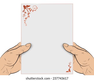 Wishes to events, hands holding letter