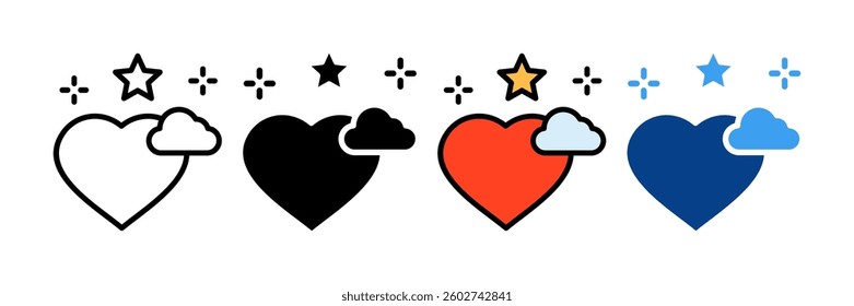 Wishes Icon Set Multiple Style Collection