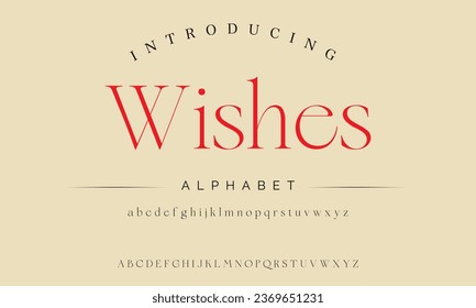 Wishes luxury elegant typography vintage serif font wedding invitation logo music fashion property