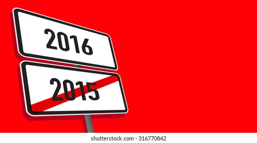 Wishes for the new year with the motive signs for transport companies, for drivers, freight forwarders, police, taxi, car repairs, roadside assistance for cars