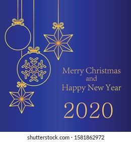Wishing 2020 happy new year and Wishing merry Christmas day