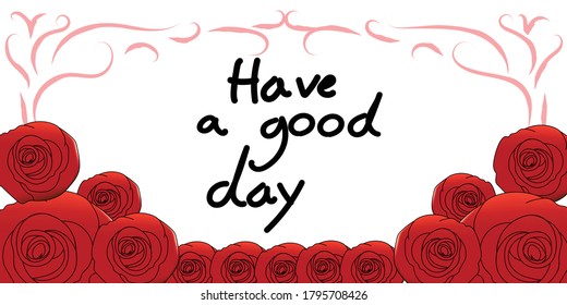 Wishing Card Square - Have...Blooming Flowers Roses