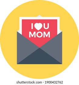 wishing card vector flat colour icon
