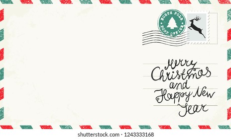 Wishing Christmas And New Year Card
