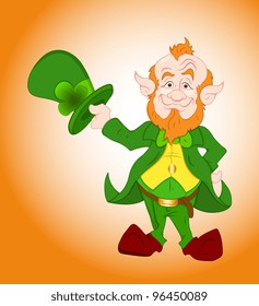 Wishing Happy St. Patrick’s Day-St. Patrick's Day Cartoon Vector Illustration